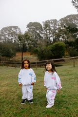 Siblings Set - Grey + Blue Sweater