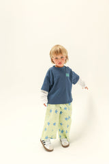 Dusty Star Pants - Lime + Blue
