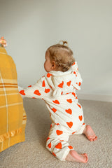 Freddie Bear Suit - Red Hearts
