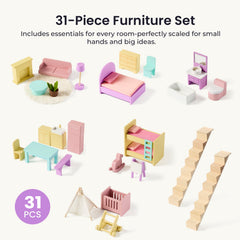 Tiny Land® Sweetwood Dollhouse without Dolls