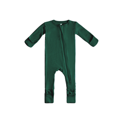 Baby Bamboo Pajamas w/ DreamCuffs® - Forest Green
