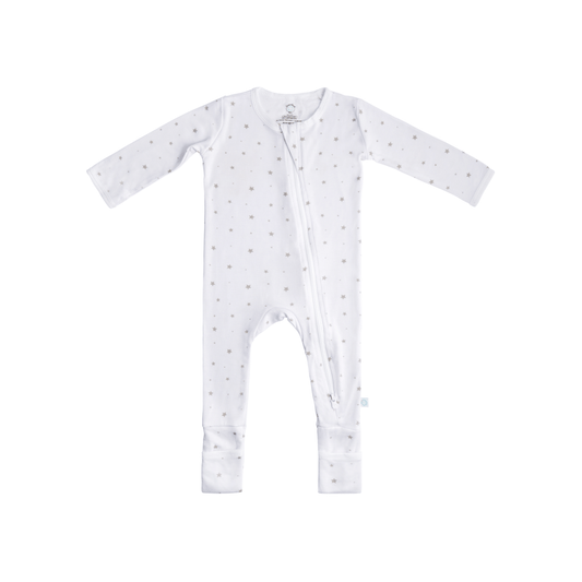 Baby Bamboo Pajamas w/ DreamCuffs® - Grey Star