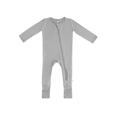 Baby Bamboo Pajamas w/ DreamCuffs® - Moon Grey 6-9