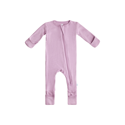 Baby Bamboo Pajamas w/ DreamCuffs® - Misty Mauve