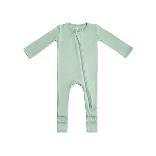 Baby Bamboo Pajamas w/ DreamCuffs® - Sage Green