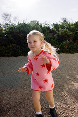 Lucky Stars Dress - Pink + Red