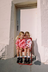 Lucky Stars Dress - Pink + Red