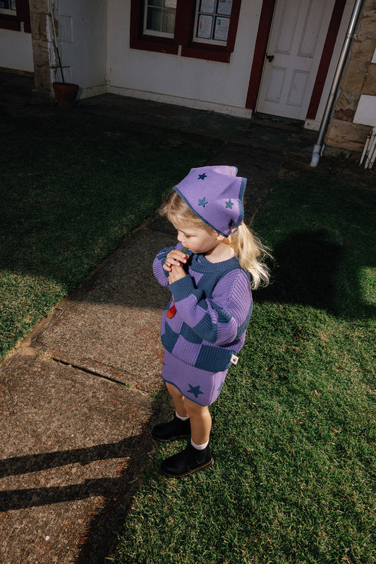 Sunday Knit - Violet + Navy