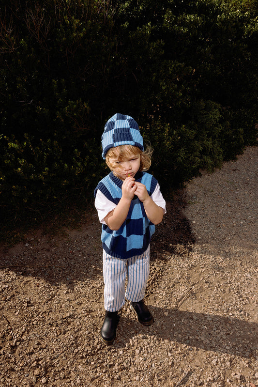 Sunday Beanie - Light Blue + Dark Blue
