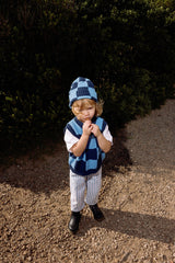 Sunday Beanie - Light Blue + Dark Blue
