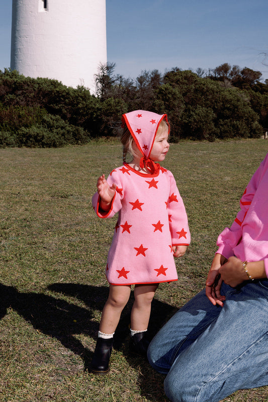 Lucky Stars Bandana - Pink + Red
