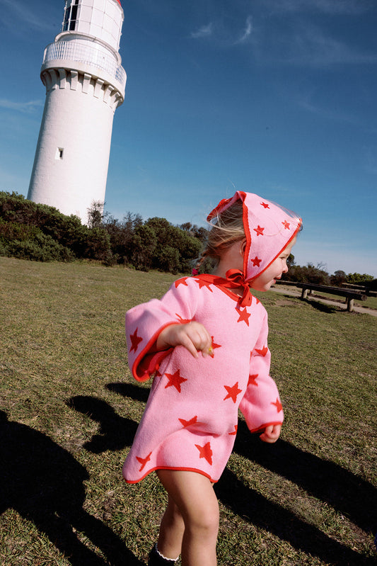 Lucky Stars Bandana - Pink + Red
