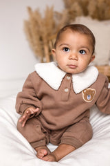 The Winter Fur Bear Hooded Pramsuit