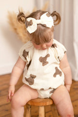 Bear 3 Piece Summer Set (T-Shirt, Shorts & Headband)