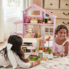 Tiny Land® Sweetwood Edge Dollhouse - Green & Pink