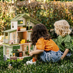 Tiny Land® Sweetwood Edge Dollhouse - Green & Pink