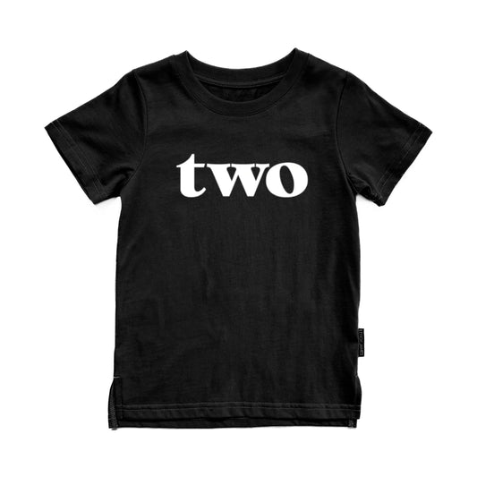 CLASSIC TWO BIRTHDAY TEE - BLACK