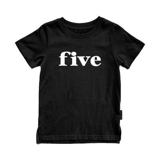 CLASSIC FIVE BIRTHDAY TEE - BLACK