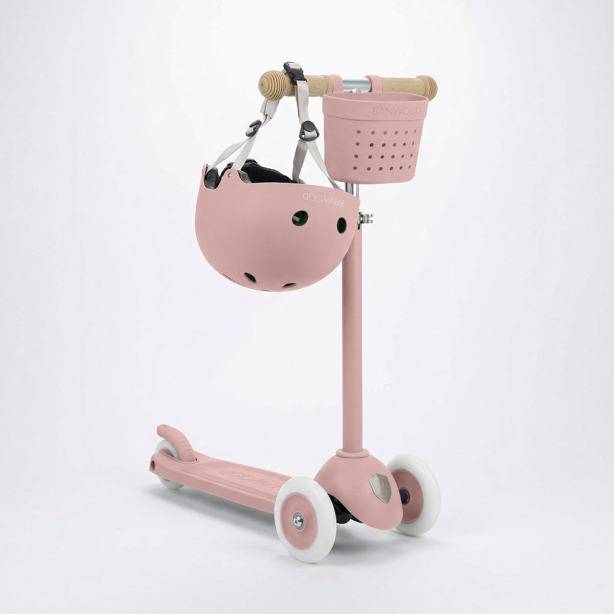 BANWOOD ECO SCOOTER & HELMET SET - DUSTY ROSE