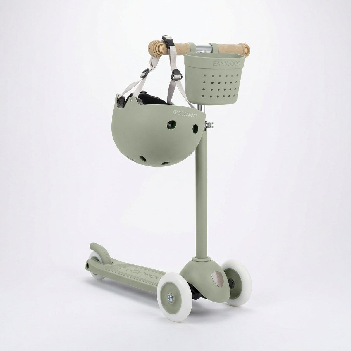 BANWOOD ECO SCOOTER & HELMET SET - OLIVE