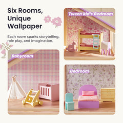 Tiny Land® Sweetwood Dollhouse without Dolls