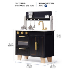 ROBUD Wooden Kitchen Playset - Obsidian
