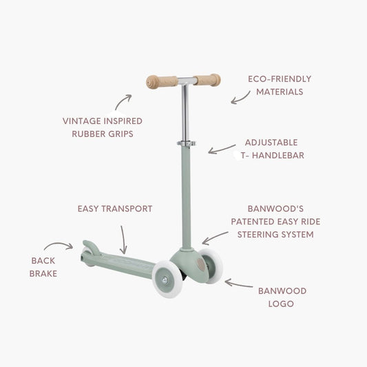 BANWOOD ECO SCOOTER & HELMET SET - CLAY