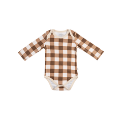 Baby Long-Sleeve Bamboo Bodysuit - Buffalo Plaid
