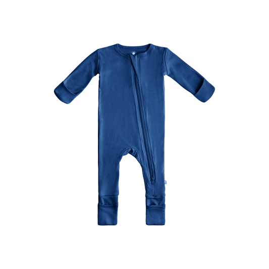 Baby Bamboo Pajamas w/ DreamCuffs® - Navy