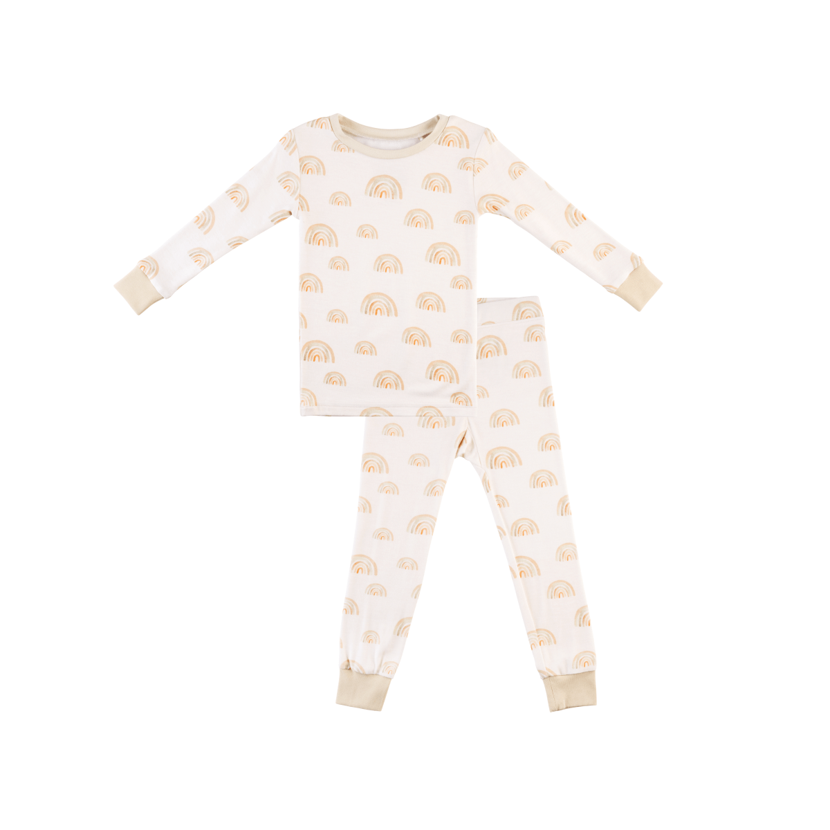 Toddler/Kids Bamboo Pajamas - Oat Rainbow