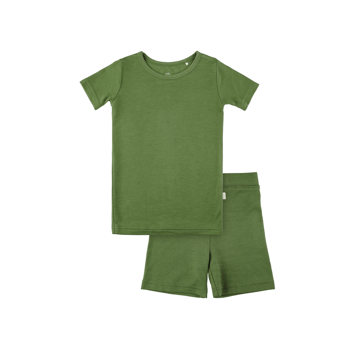 Toddler Short-Sleeve Bamboo Pajamas - Olive