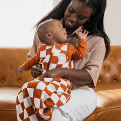 Bamboo Classic Sleep Sack (Non-weighted) - Rust Checkerboard
