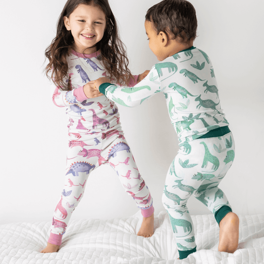Toddler/Kids Bamboo Pajamas - Rosy Dinos