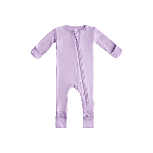 Baby Bamboo Pajamas w/ DreamCuffs® - Lavender Haze