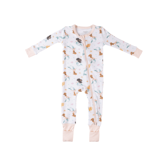 Baby Bamboo Pajamas w/ DreamCuffs® - Mermaid