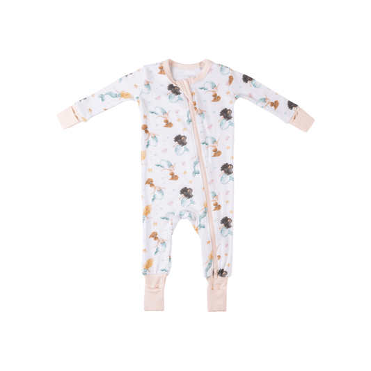 Baby Bamboo Pajamas w/ DreamCuffs® - Mermaid