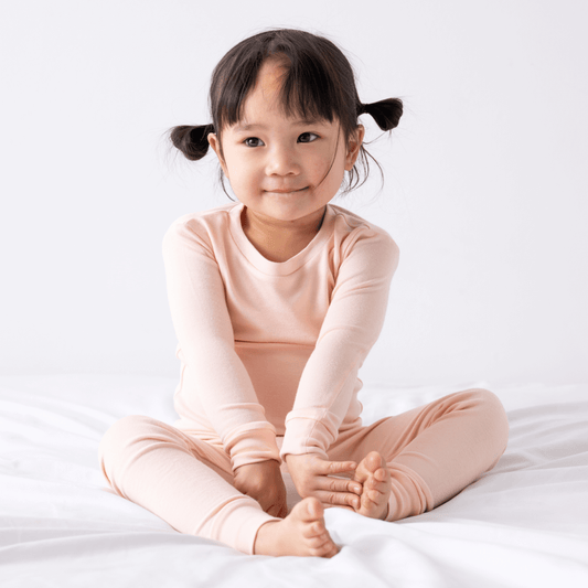 Toddler/Kids Bamboo Pajamas - Peach