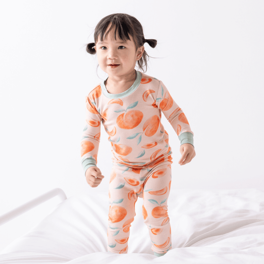 Toddler/Kids Bamboo Pajamas - Fresh Peach