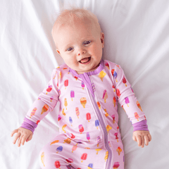 Baby Bamboo Pajamas w/ DreamCuffs® - Pink Popsicle