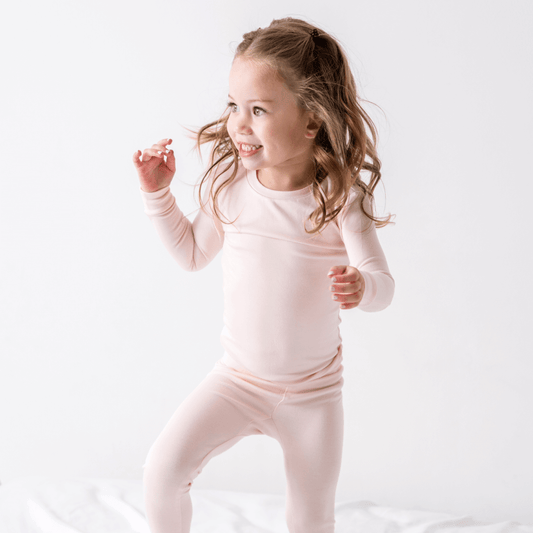 Toddler/Kids Bamboo Pajamas - Seashell Pink