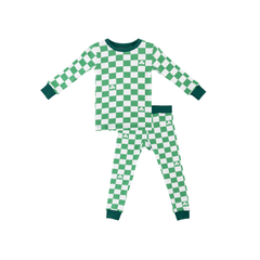 Toddler/Kids Bamboo Pajamas - Shamrock Check