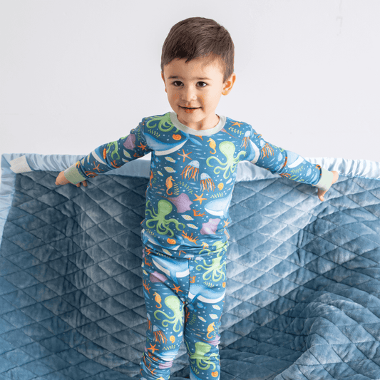 Toddler/Kids Bamboo Pajamas - Deep Sea