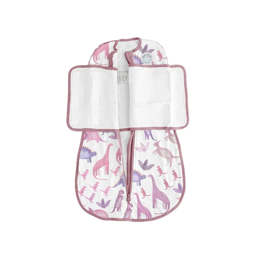 Bamboo Classic Swaddle (Non-weighted) - Rosy Dinos