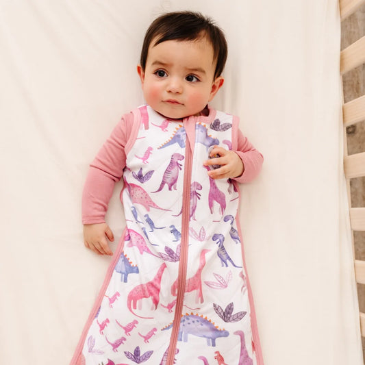 Bamboo Classic Sleep Sack (Non-weighted) - Rosy Dinos