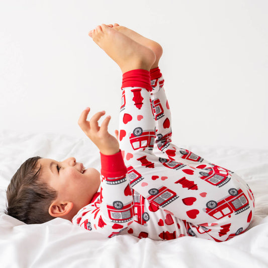 Toddler/Kids Bamboo Pajamas - Fire Trucks