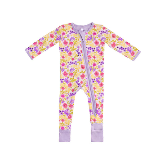 Baby Bamboo Pajamas w/ DreamCuffs® - Spring Floral