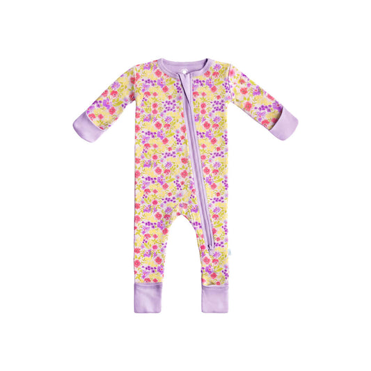 Baby Bamboo Pajamas w/ DreamCuffs® - Spring Floral