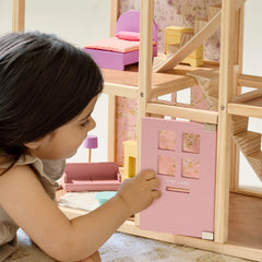 Tiny Land® Sweetwood Unicorn Dollhouse & Wooden Dollhouse Dolls
