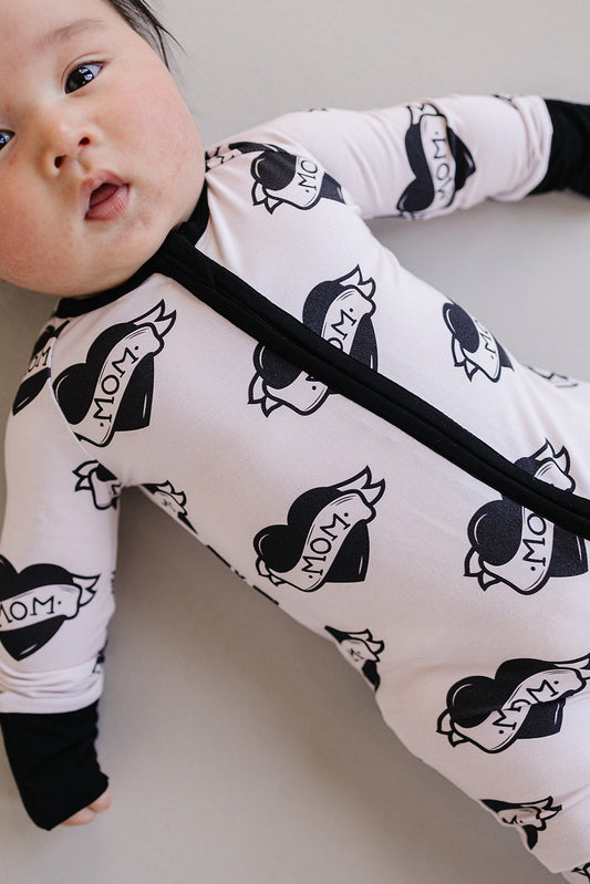 Bamboo Zip Romper | Mom Tattoo
