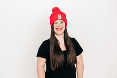 Letter Pom Pom Hat